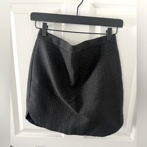 Madewell Tulip Hem Black and Gold Skirt